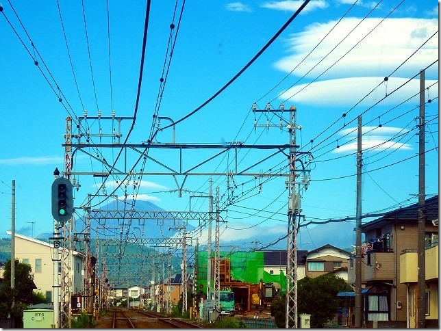 富士山　笠雲　つるし雲
