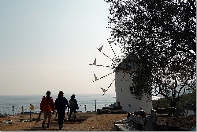 小豆島オリーブ公園　ギリシャ風車　小豆島